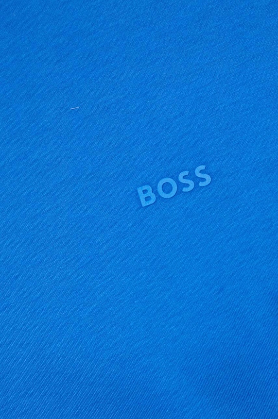 BOSS T-shirt męski bawełniany Thompson 01 turkusowy 50468347