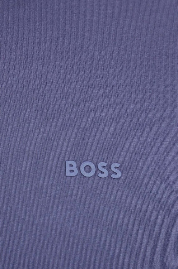 BOSS T-shirt męski bawełniany Thompson 01 granatowy 50468347