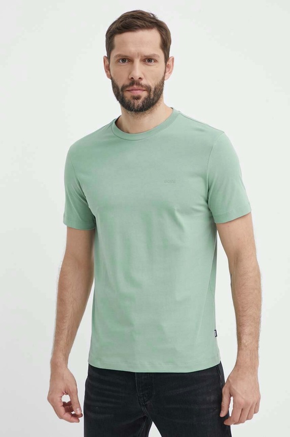 BOSS T-shirt męski bawełniany Thompson 01 50468347 zielony AA00