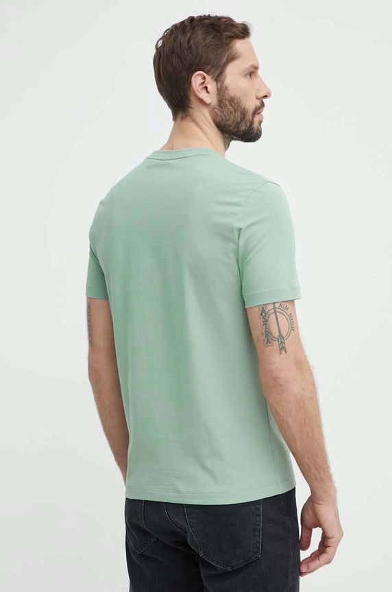 Odzież BOSS T-shirt męski bawełniany Thompson 01 50468347 zielony