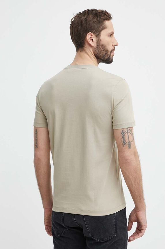 Odzież BOSS T-shirt męski bawełniany Thompson 01 50468347 beżowy
