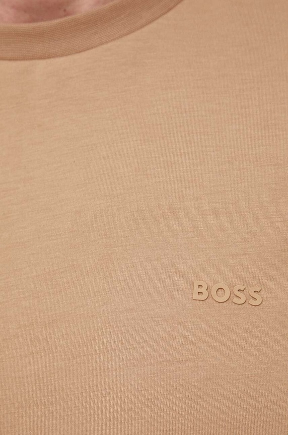 BOSS T-shirt męski bawełniany Thompson 01 50468347 beżowy