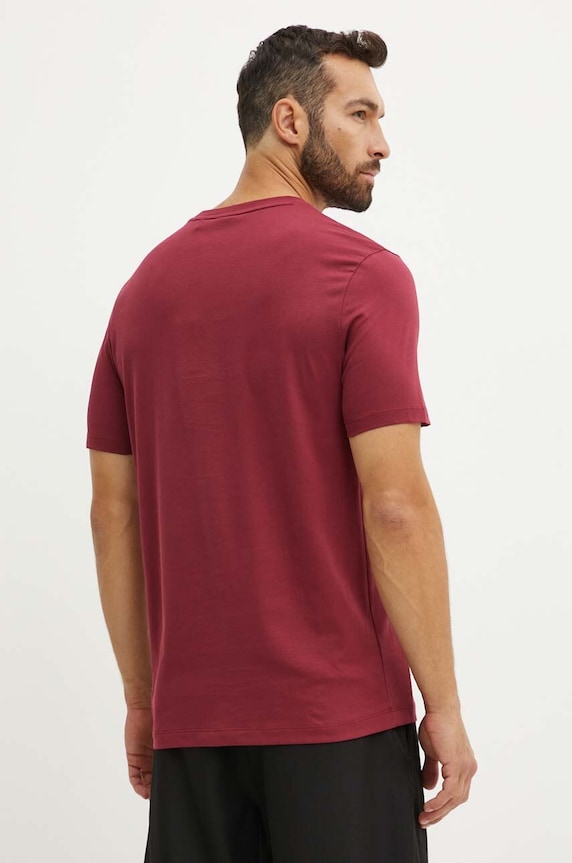 BOSS T-shirt męski bawełniany Thompson 01 50468347 bordowy AA00