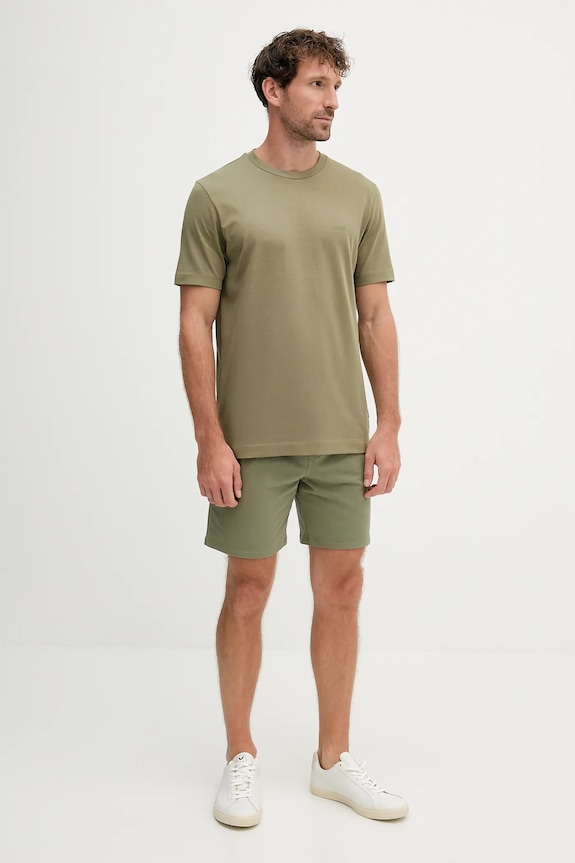 BOSS t-shirt Ανδρικός βαμβακερός Thompson 01 50468347 πράσινο AA00