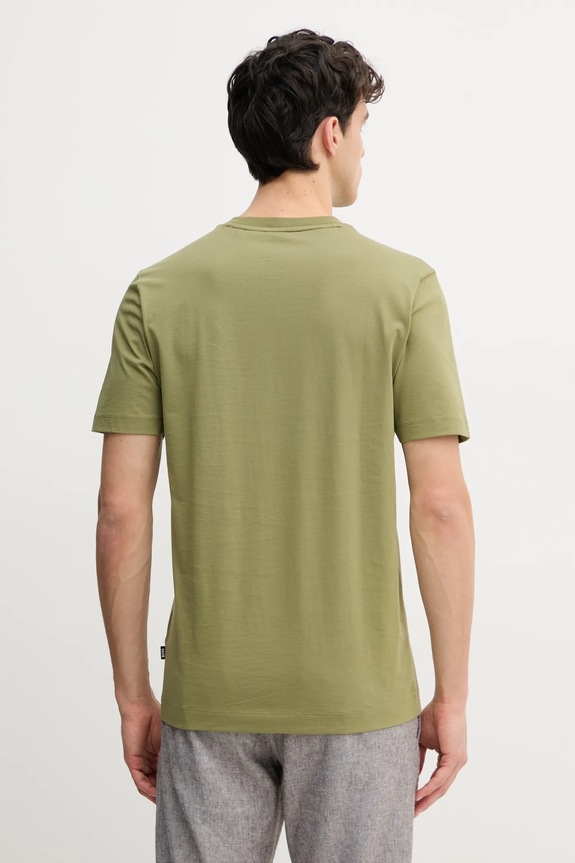 Odzież BOSS T-shirt męski bawełniany Thompson 01 50468347 zielony