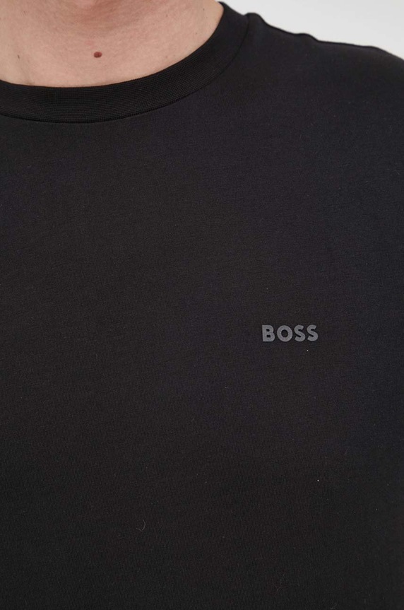 BOSS T-shirt męski bawełniany Thompson 01 50468347 czarny