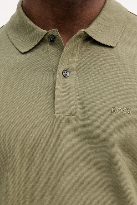 BOSS polo bawełniane Pallas 50468362 zielony