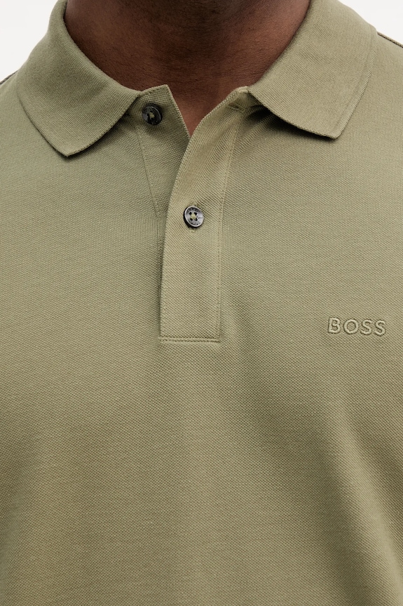 BOSS polo bawełniane Pallas 50468362 zielony