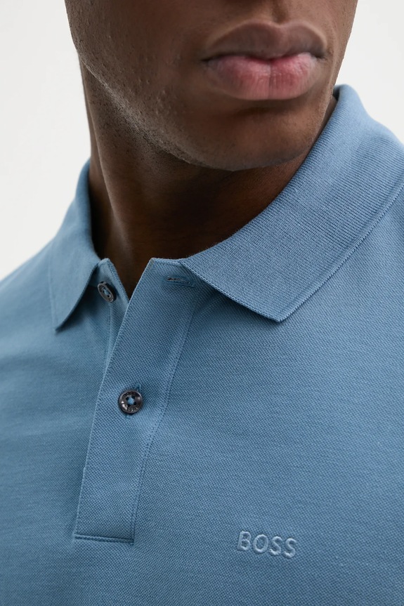BOSS polo de bumbac Pallas 50468362 albastru