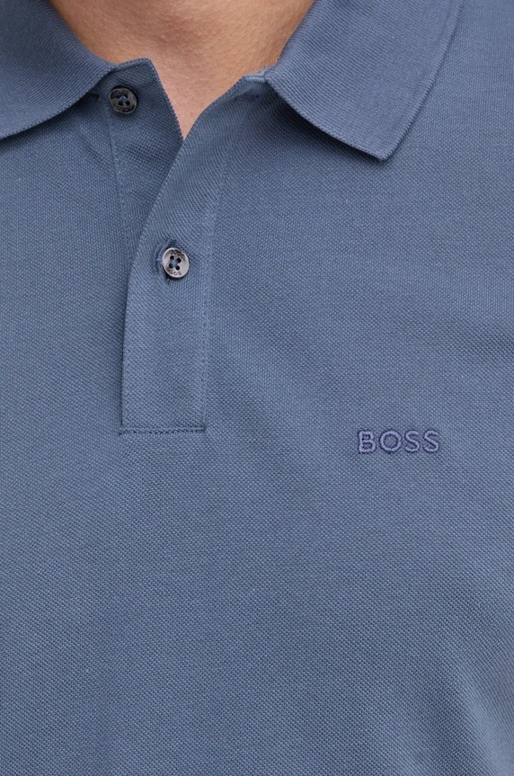 Bavlnené polo tričko BOSS Pallas 50468362 modrá