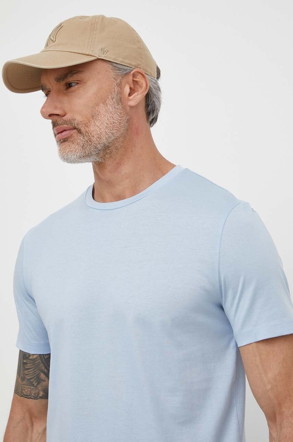 BOSS t-shirt bawełniany 50468395 niebieski AA00