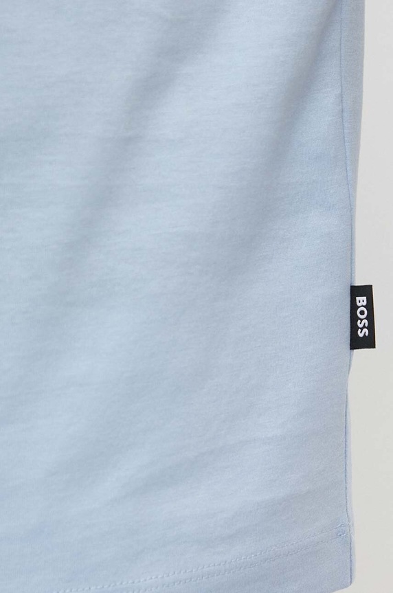 BOSS t-shirt bawełniany niebieski 50468395