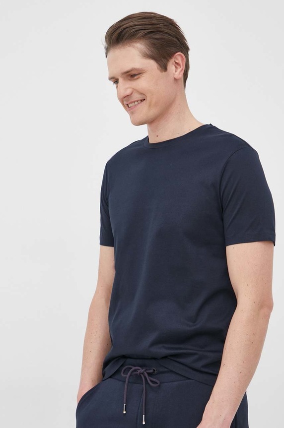 BOSS t-shirt bawełniany granatowy 50468395