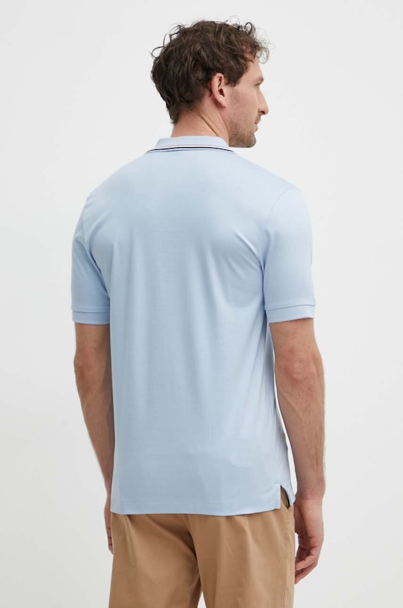 Odzież BOSS polo męskie bawełniane Penrose 38 50469360 niebieski