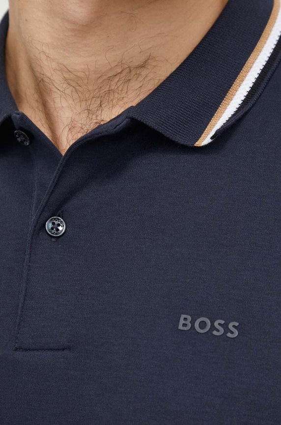 BOSS polo masculin din bumbac Penrose 38 bleumarin 50469360