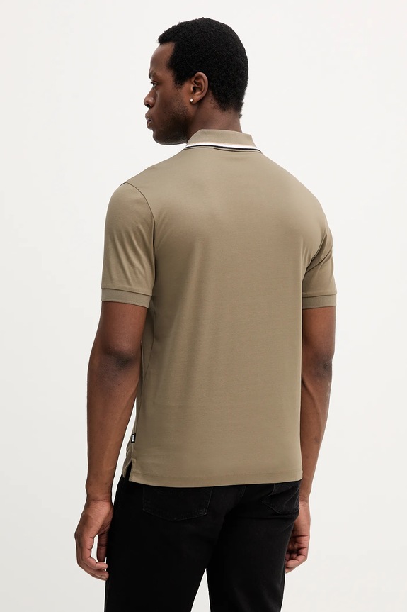 BOSS polo bărbați din bumbac Penrose 38 50469360 verde SS26