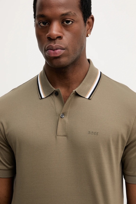 Îmbrăcăminte BOSS polo bărbați din bumbac Penrose 38 50469360 verde