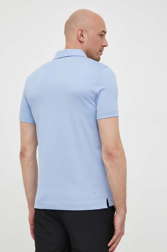 Odzież BOSS polo męskie bawełniane 50471335 niebieski