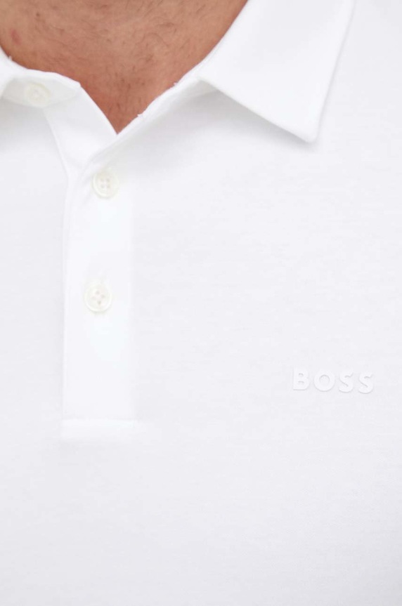 BOSS polo męskie bawełniane 50471335 biały