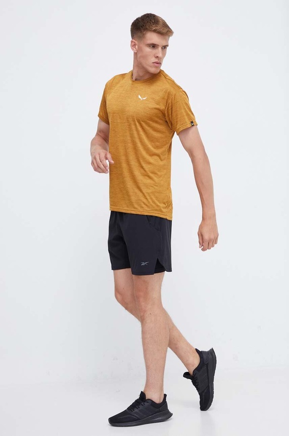 Sportovní triko Salewa Puez Melange Dry 00.0000026537 hnědá SS26