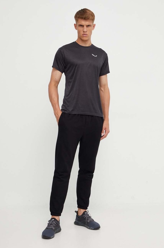 Športna kratka majica Salewa Puez Melange 00.0000026537 črna SS26