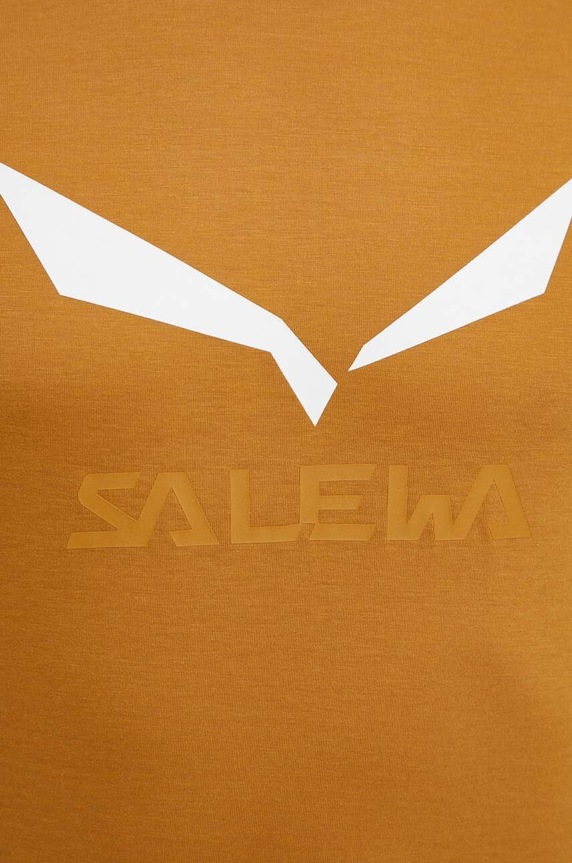 Salewa t-shirt sportowy Solidlogo Dry 00.0000027018 brązowy