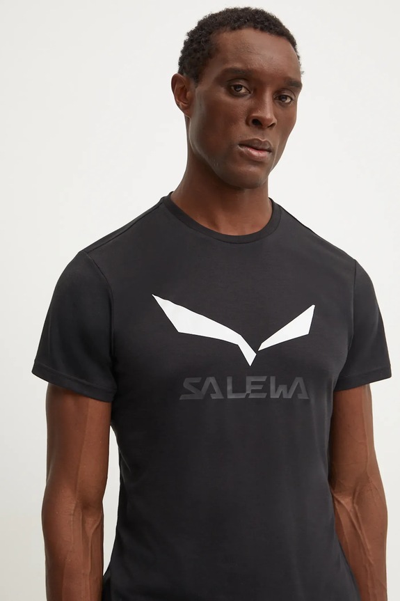 Športové tričko Salewa Solidlogo čierna 00.0000027018
