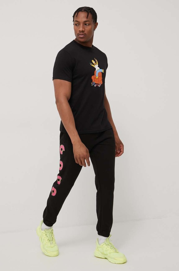 Βαμβακερό μπλουζάκι Billabong Billabong X The Simpsons C1SS90BIP2 μαύρο SS22