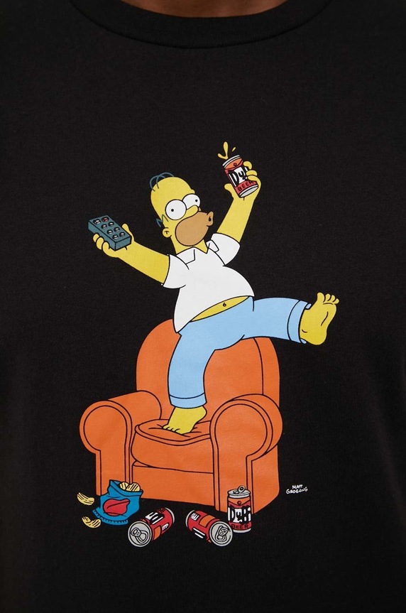 Βαμβακερό μπλουζάκι Billabong Billabong X The Simpsons C1SS90BIP2 μαύρο