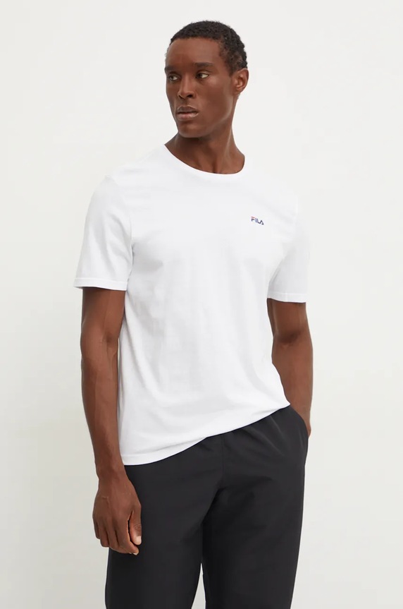 Fila t-shirt bawełniany Brod (2-pack) FAM0083 granatowy SS25