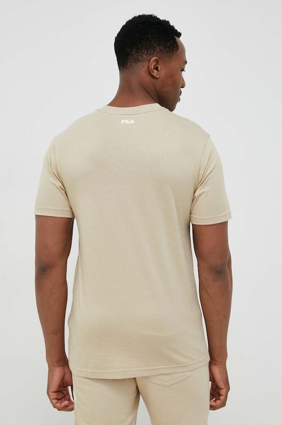Odzież Fila t-shirt bawełniany Bellano FAU0067 beżowy