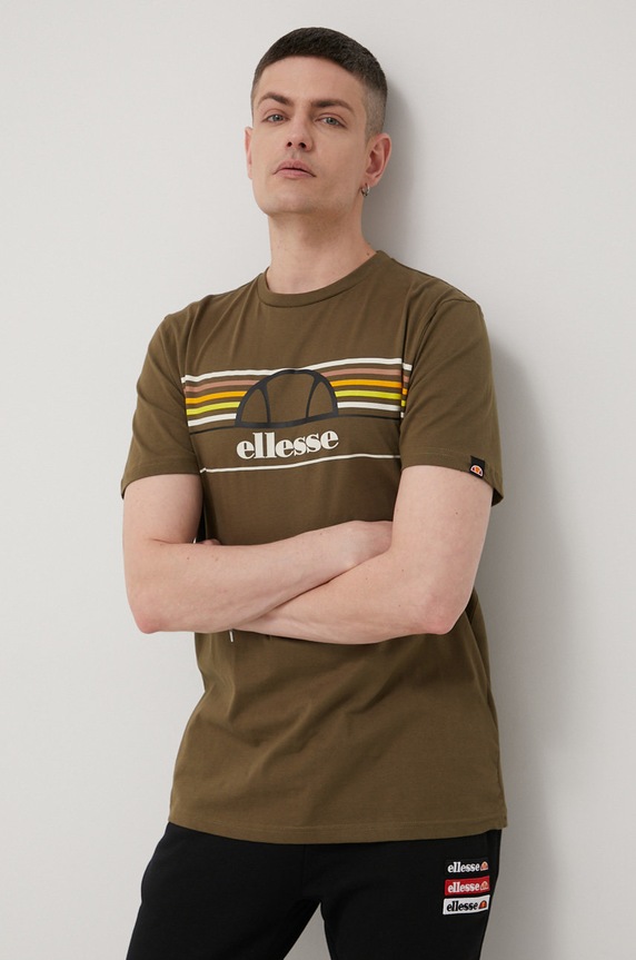 Bavlnené tričko Ellesse SHM13827 zelená SS22