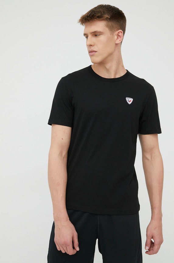 Rossignol tricou din bumbac negru RLKMY02