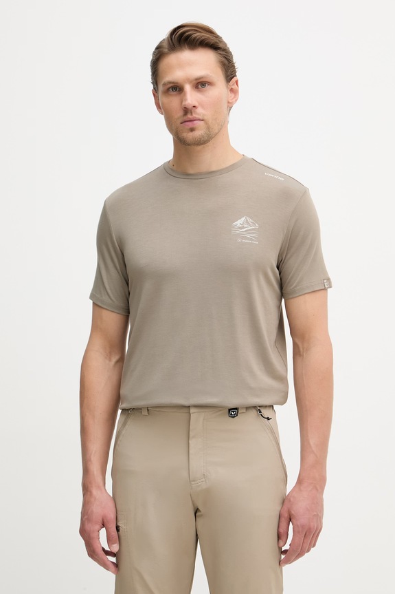 Viking T-shirt trekkingowy męski z wiskozą Lenta Bamboo brązowy 500.22.6644