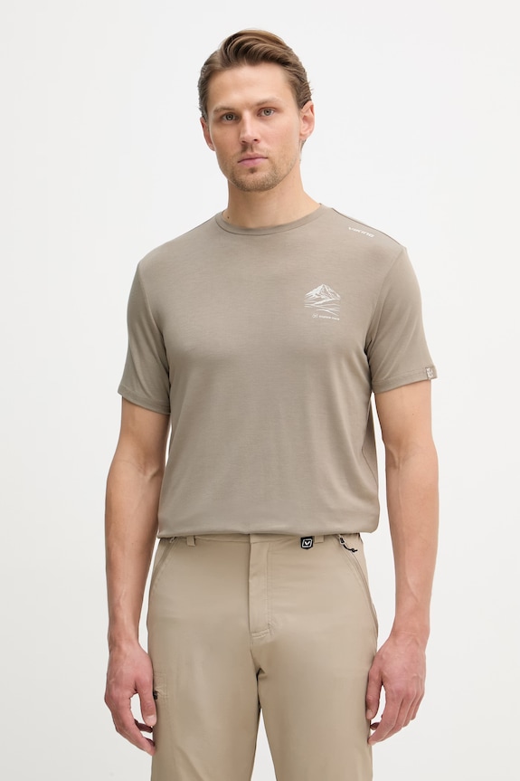 Viking T-shirt trekkingowy męski z wiskozą Lenta Bamboo brązowy 500.22.6644