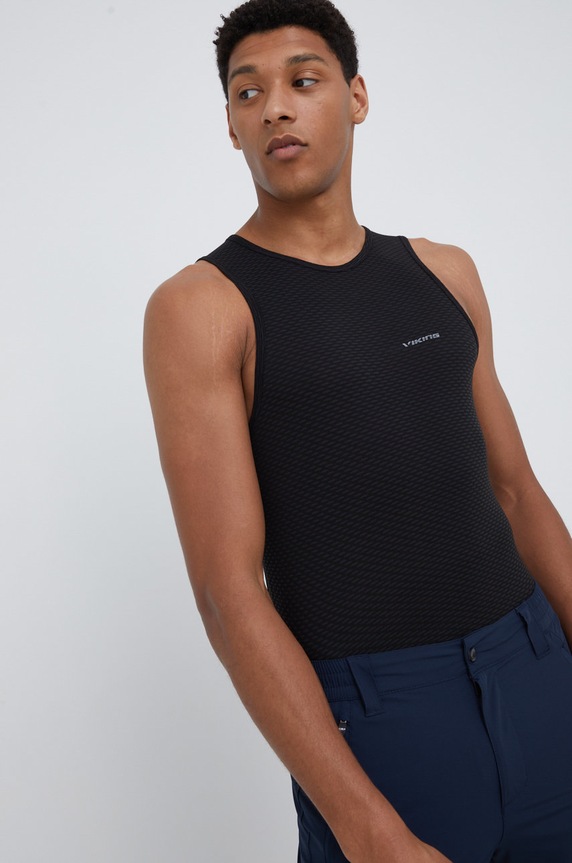 Viking sportos póló Easy Dry Singlet sima fekete 500.24.3465