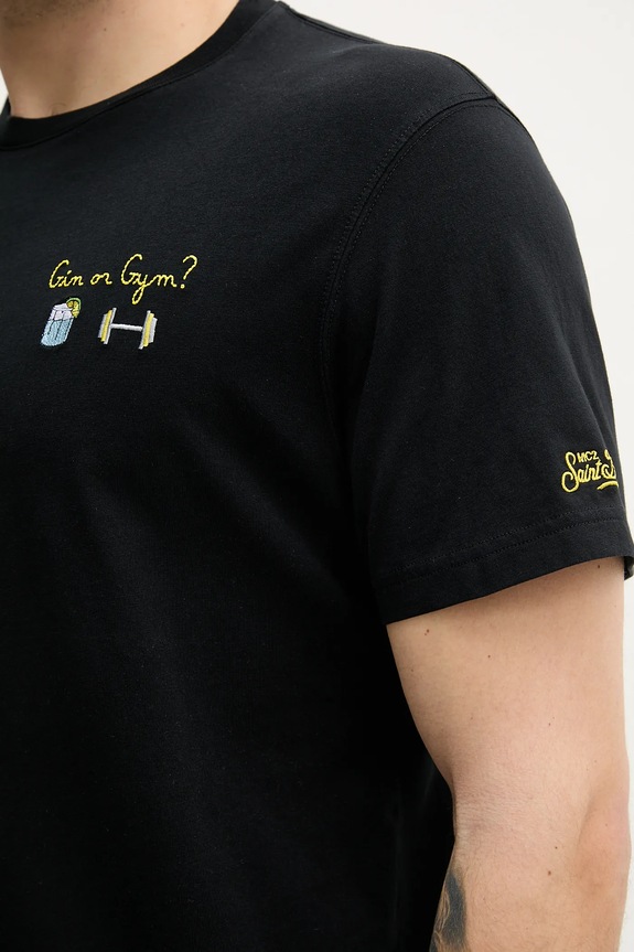 MC2 Saint Barth t-shirt bawełniany czarny POT0001