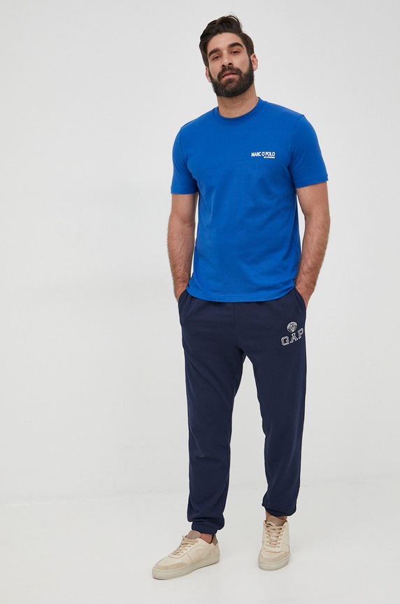 Marc O'Polo t-shirt bawełniany 224201651460 niebieski SS22
