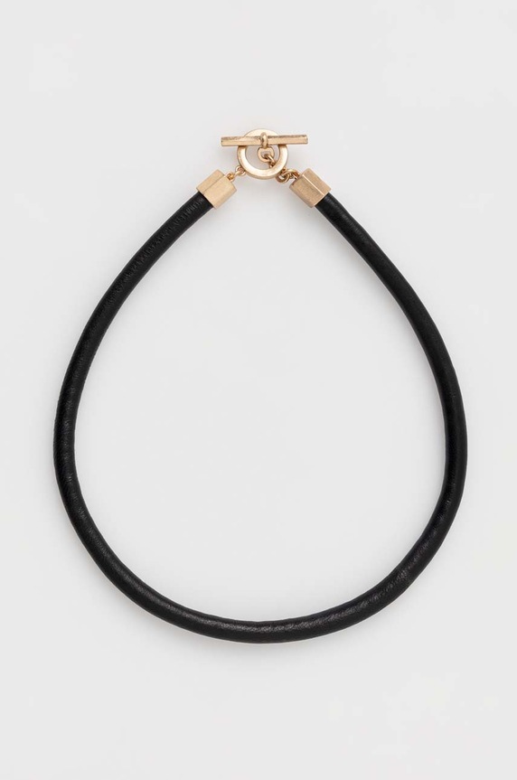 AllSaints colier din piele negru 410085MUL006
