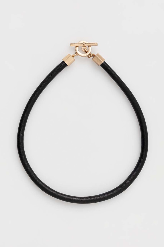 AllSaints colier din piele negru 410085MUL006