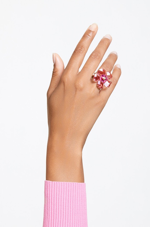 Prstýnek Swarovski Florere zirkonie růžová 5650564