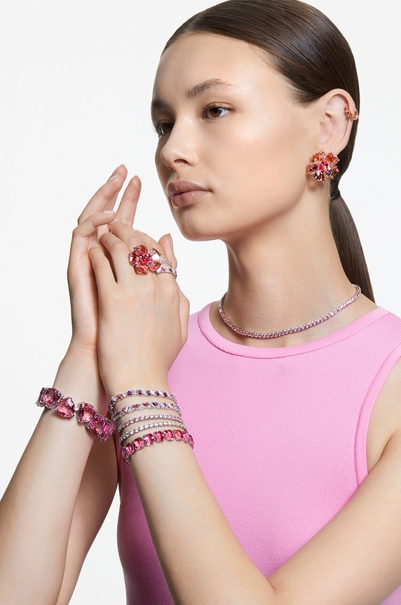 Prstýnek Swarovski Florere 5650564 růžová SS23