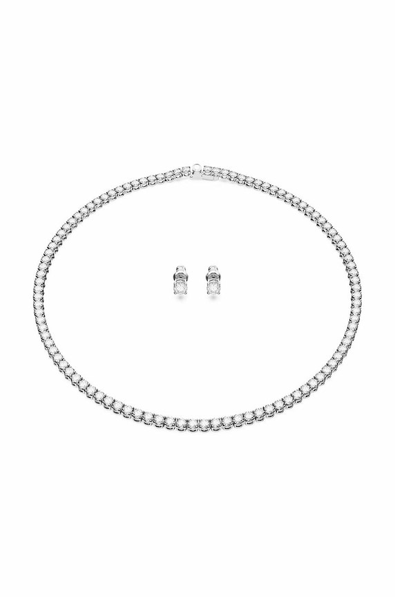 Ogrlica i naušnice Swarovski 5647730 RE MATRIX cirkonij srebrna 5647730
