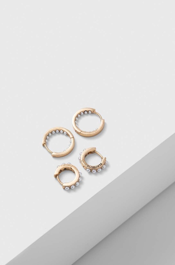 Σκουλαρίκια AllSaints 2-pack 420900BRS χρυσαφί SS23