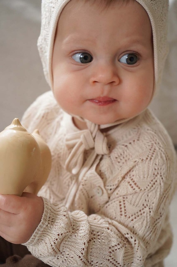 Konges Sløjd gryzak niemowlęcy BABS TEETHER beżowy KS1663