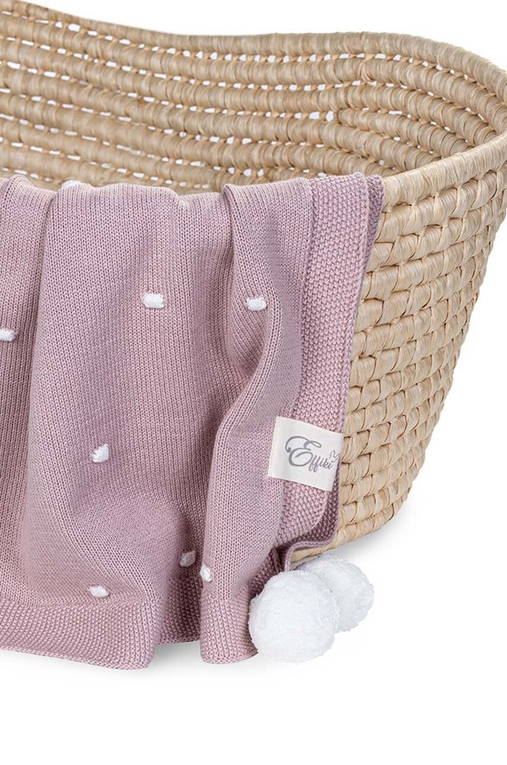 BIMBA Effiki coperta neonato/a 70x100 Kocyk.popcorn rosa