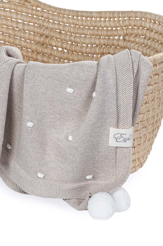 BIMBA Effiki coperta neonato/a 70x100 Kocyk.popcorn beige