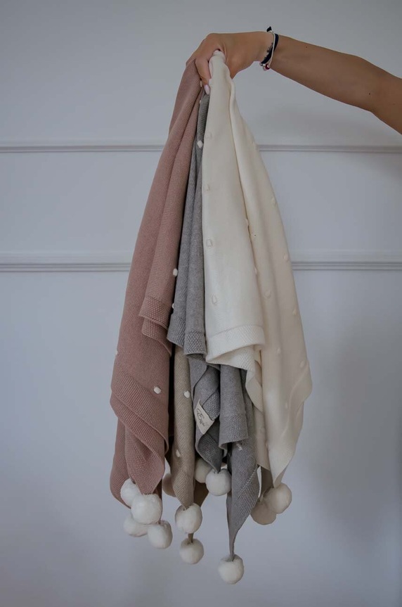 Effiki coperta neonato/a 70x100 Kocyk.popcorn beige