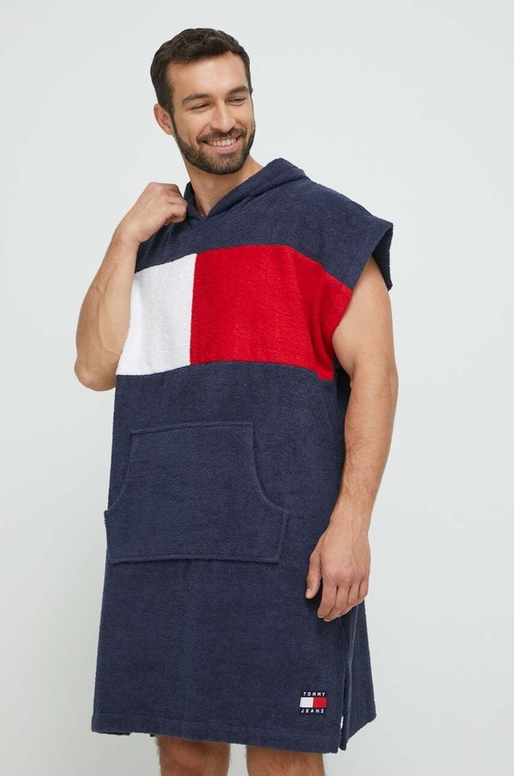 Tommy Jeans ręcznik bawełniany granatowy UU0UU00075.PPYX
