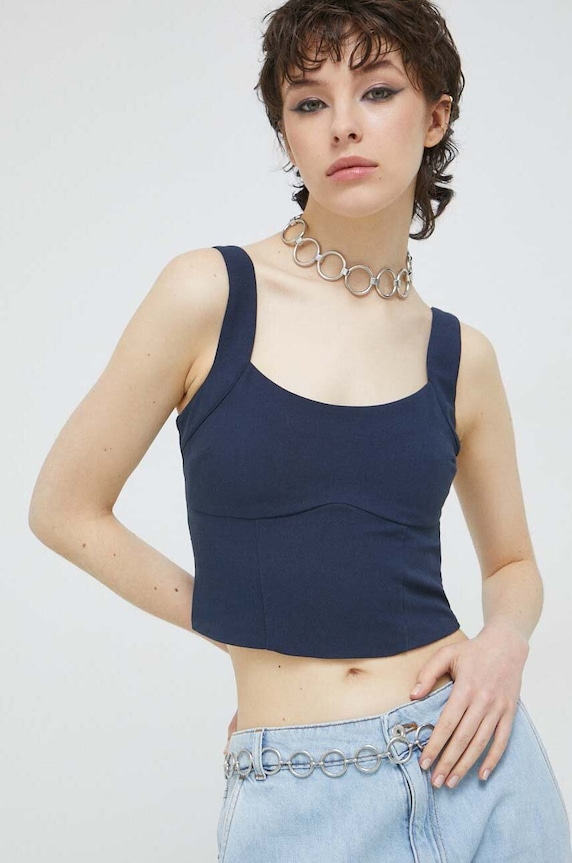 Abercrombie & Fitch top uni bleumarin KI140.3227.200